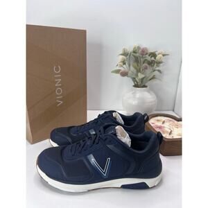 Vionic Walk Strider Lace Up Sneaker Navy Blue Low Top Women's 8.5 M Tried On